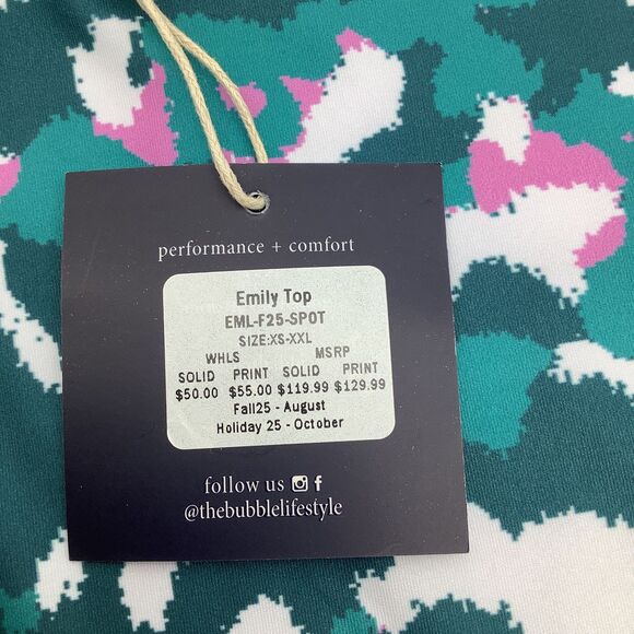 The Bubble Womens Emily‎ Tank Top Green Size Medium NWT - Picture 6 of 9